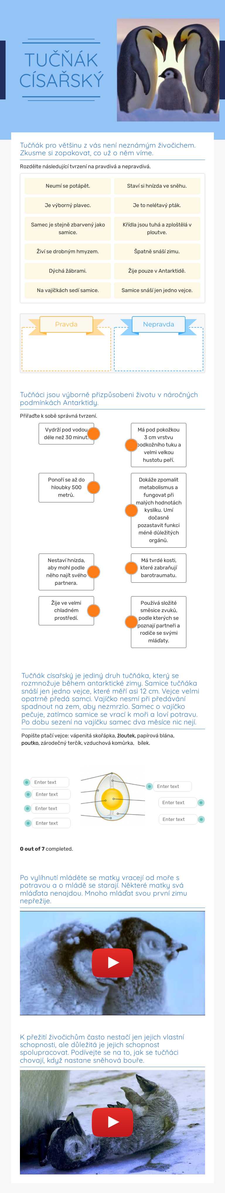 TUČŇÁK CÍSAŘSKÝ worksheet preview image