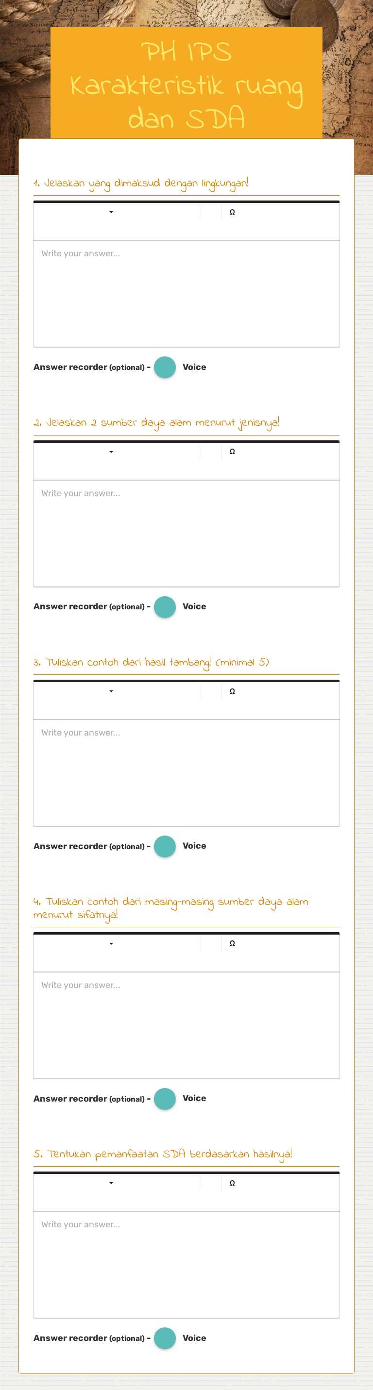 PH IPS
Karakteristik ruang dan SDA worksheet preview image