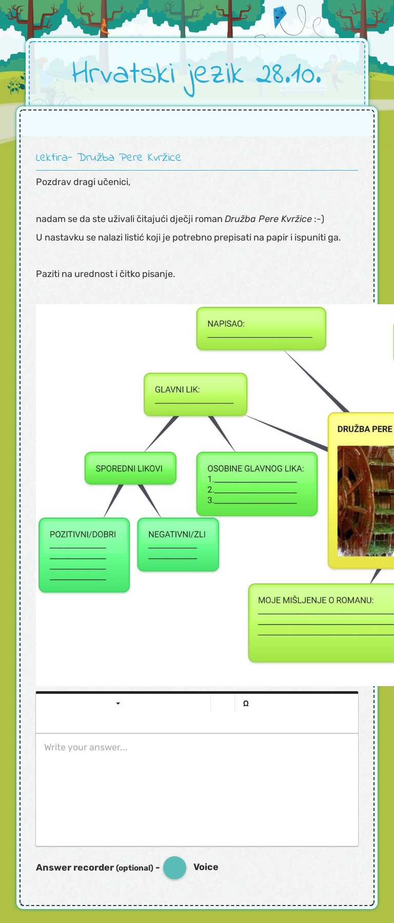 Hrvatski jezik 28.10. worksheet preview image