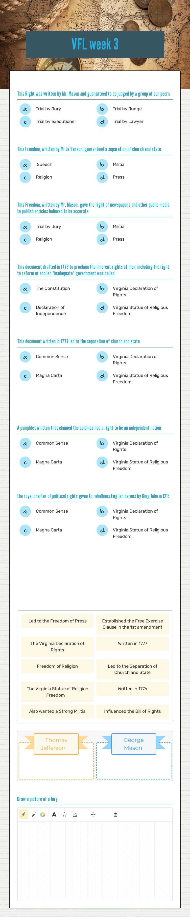 VFL week 3 worksheet preview image