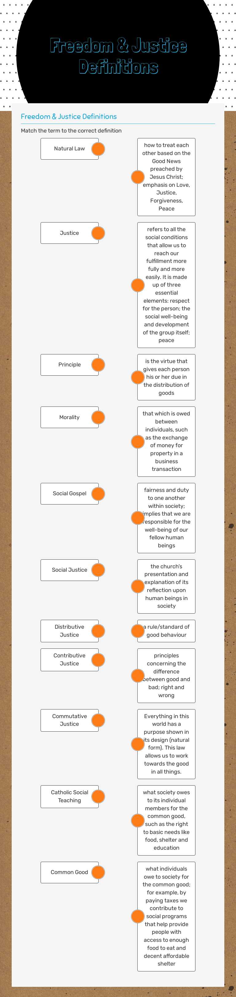 Freedom
& Justice
Definitions worksheet preview image
