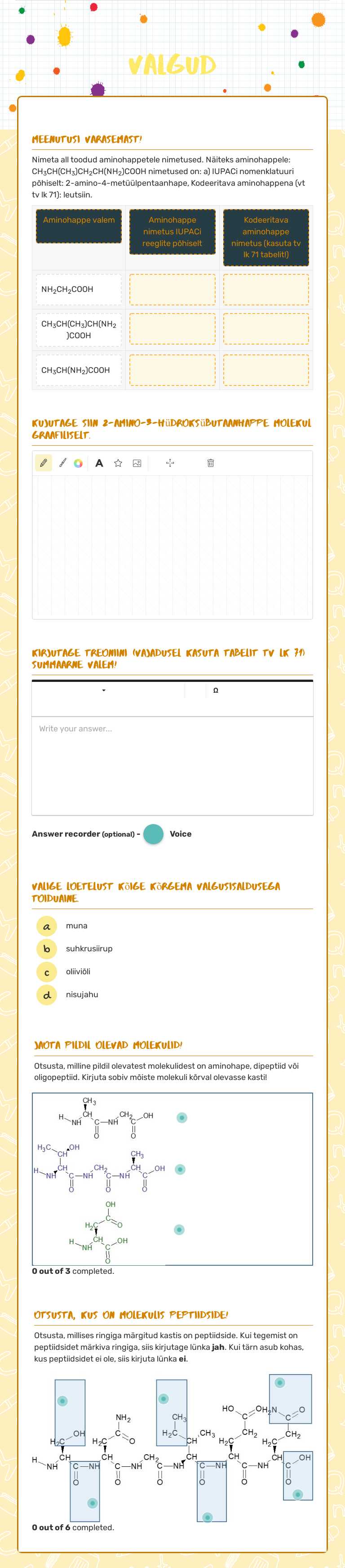Valgud worksheet preview image