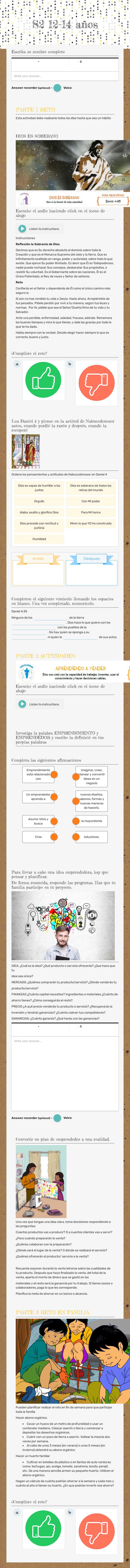 S2 12-14 años worksheet preview image