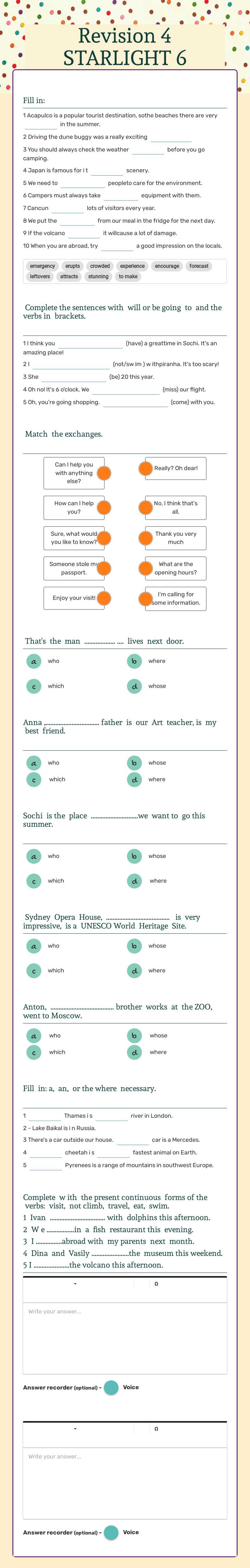 Revision 4 STARLIGHT 6 worksheet preview image