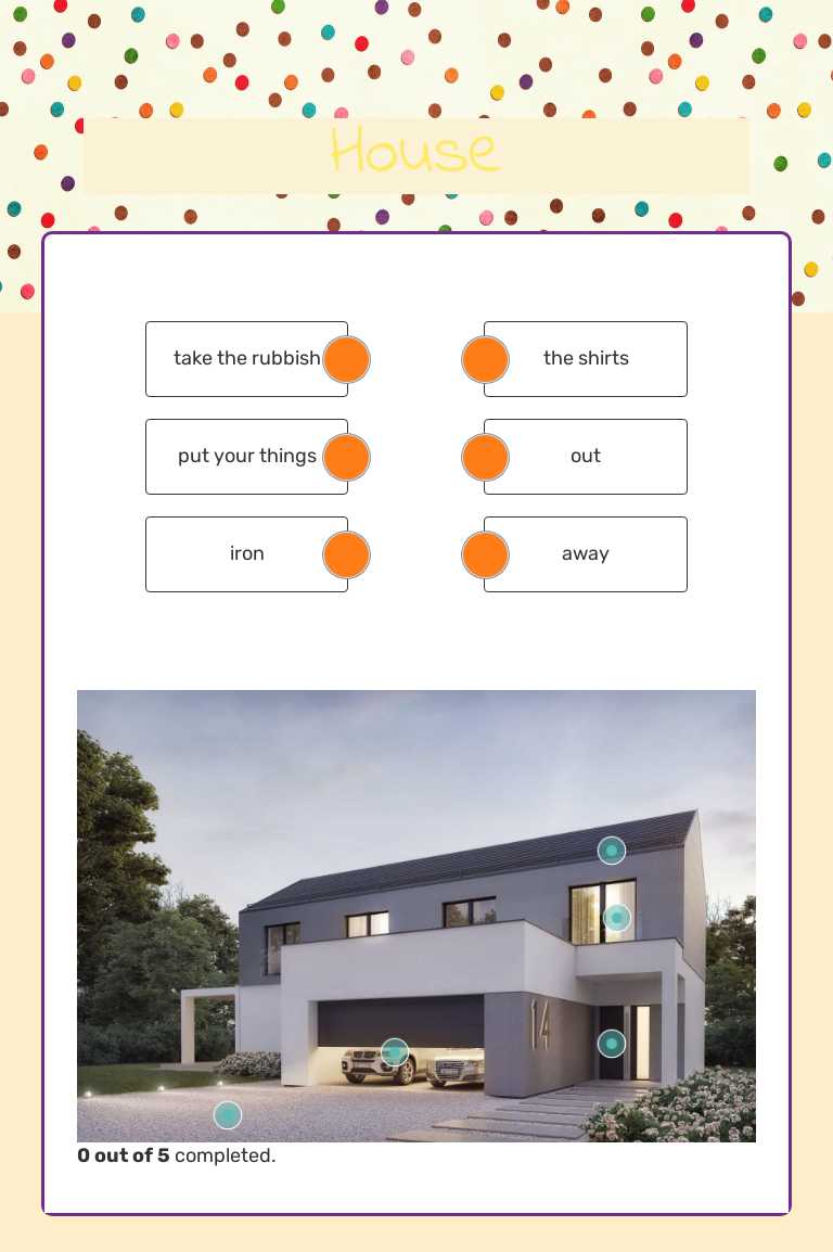 House worksheet preview image