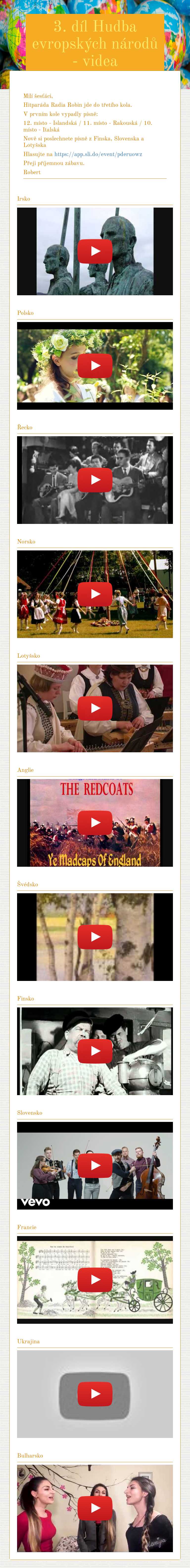 3. díl Hudba 
evropských národů - videa worksheet preview image