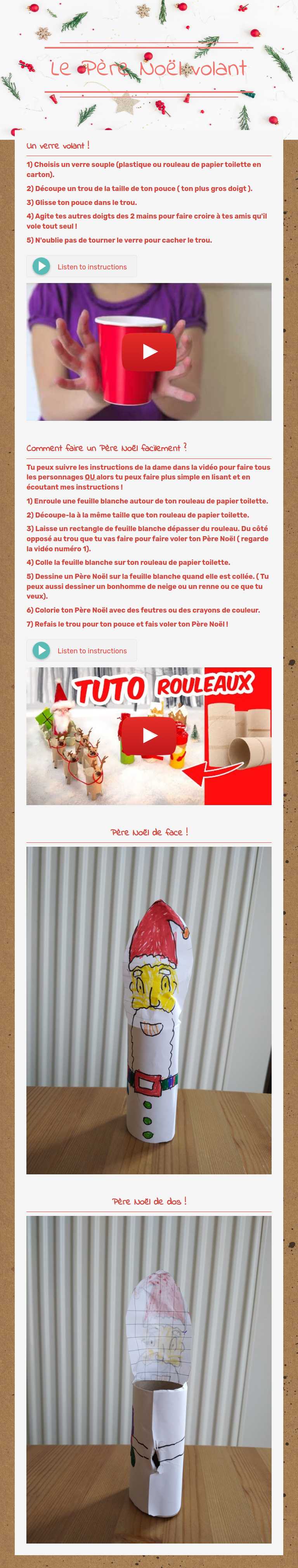 Le Père Noël volant worksheet preview image
