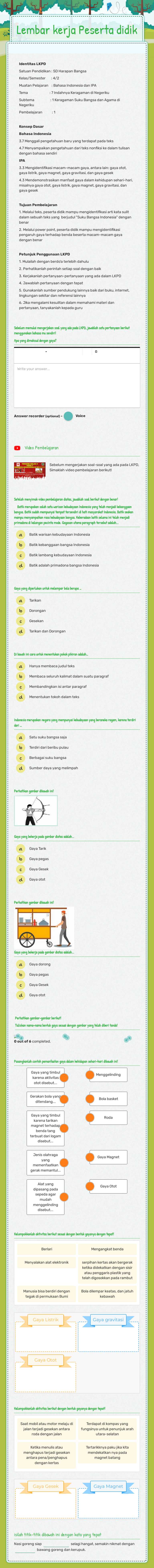 Lembar kerja Peserta didik worksheet preview image