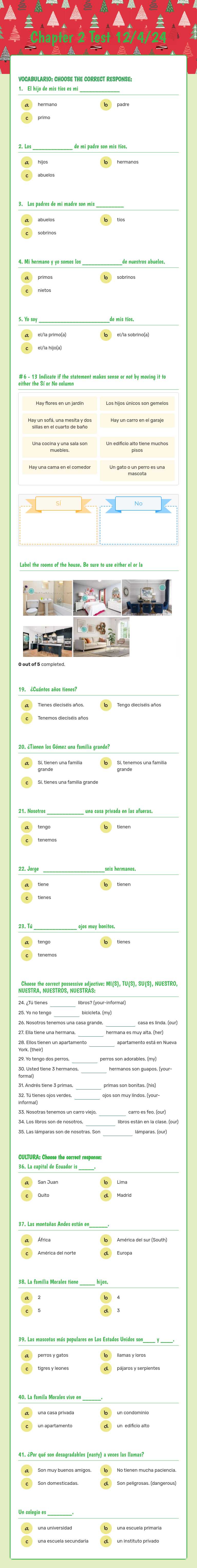 Chapter 2 Test 12/4/24 worksheet preview image