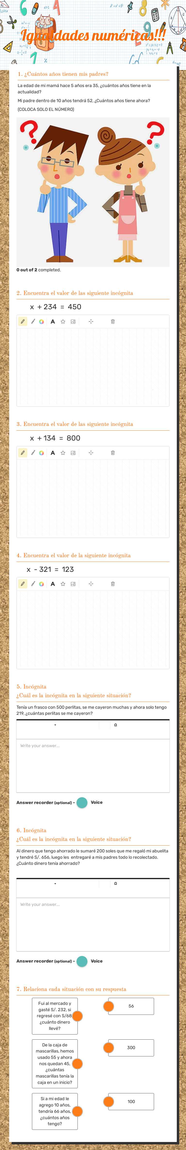 Igualdades numéricas!!! Grade 3 worksheet preview