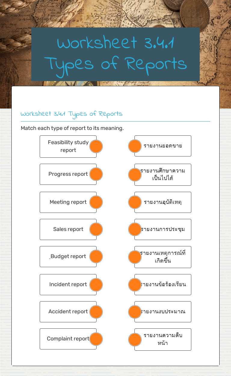 Worksheet 3.4.1 Types of Reports Other worksheet preview