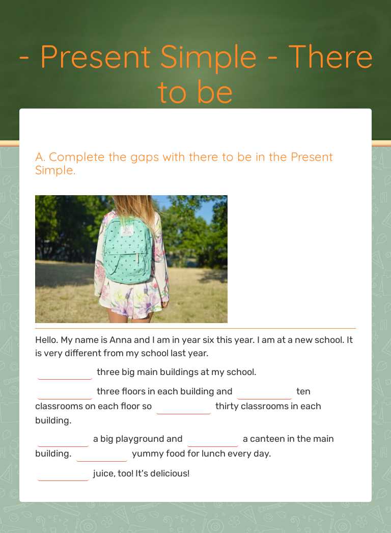 - Present Simple - There to be worksheet preview image
