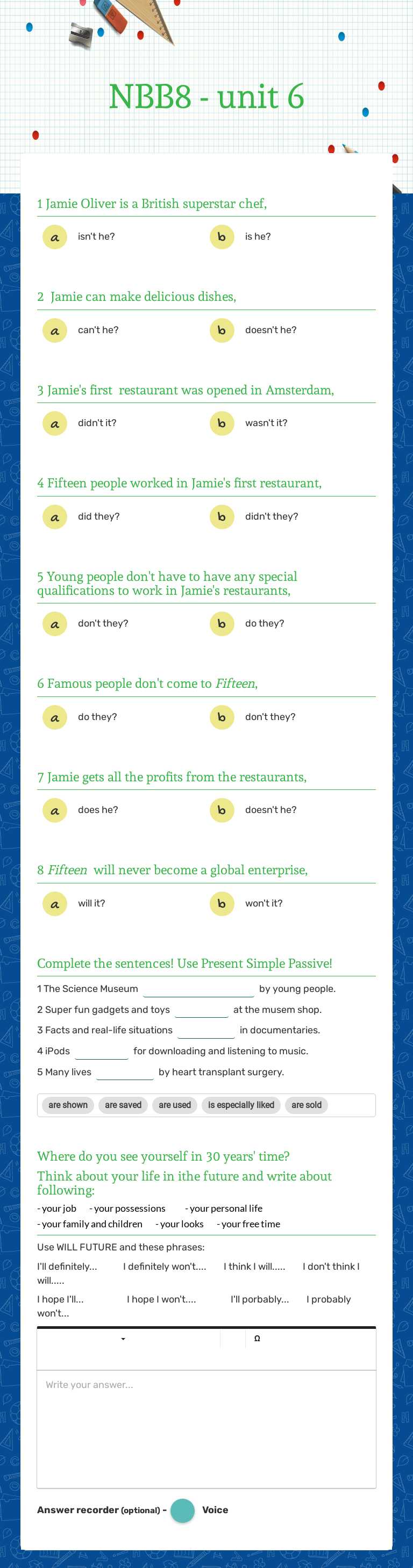 NBB8 - unit 6 worksheet preview image