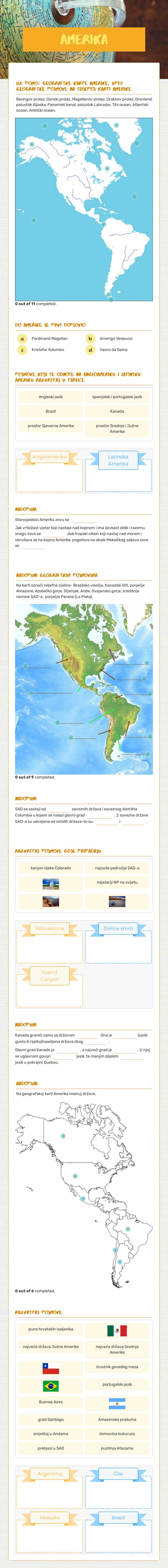 Amerika worksheet preview image