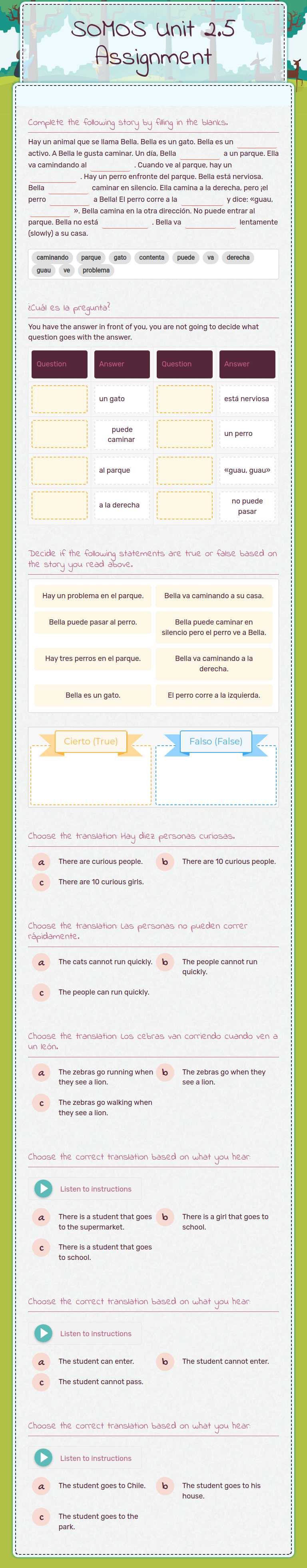 SOMOS Unit 2.5 Assignment worksheet preview image