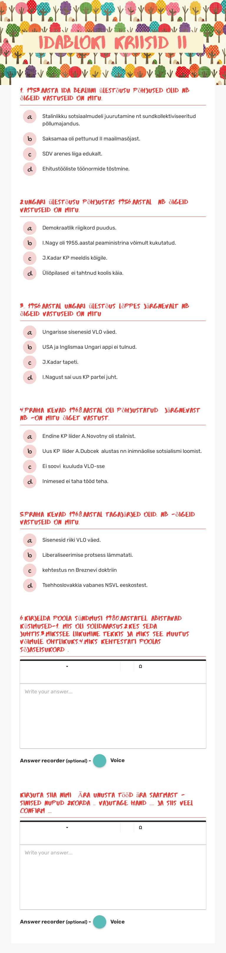 Idabloki kriisid II worksheet preview image