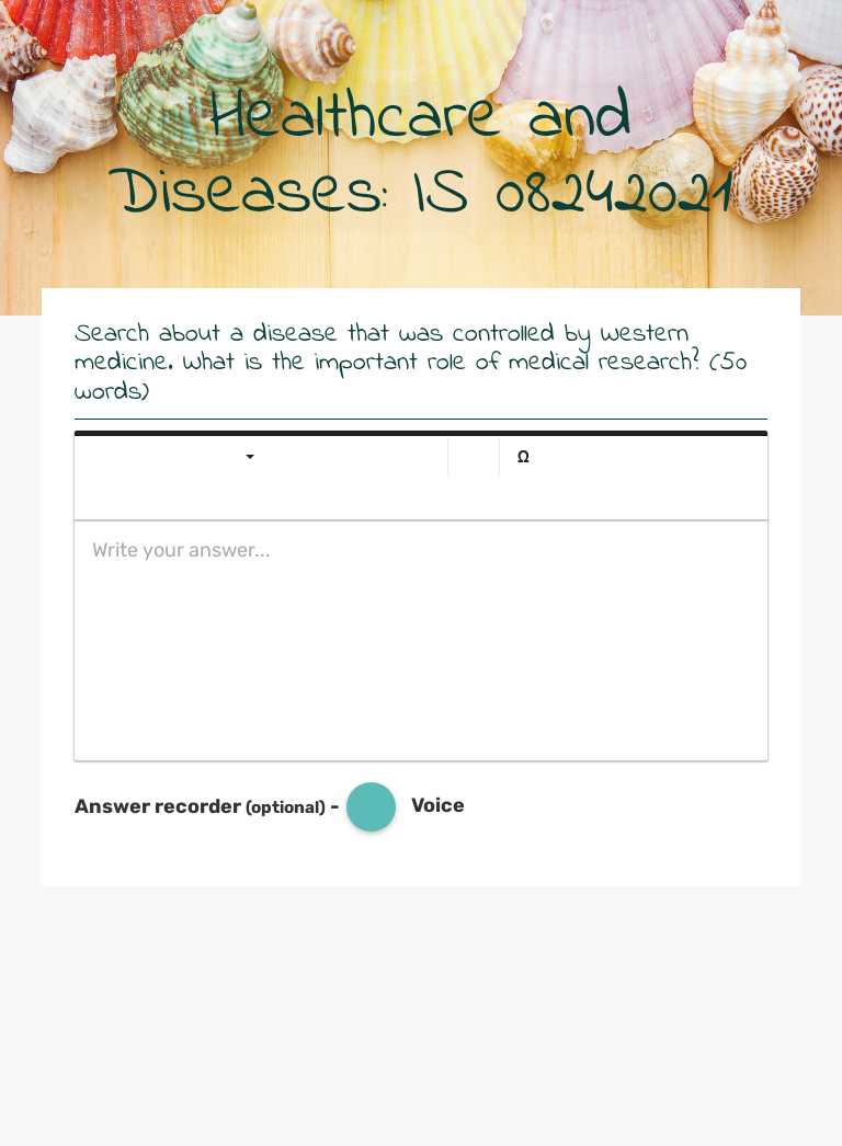 Healthcare and Diseases: IS 08242021 worksheet preview image
