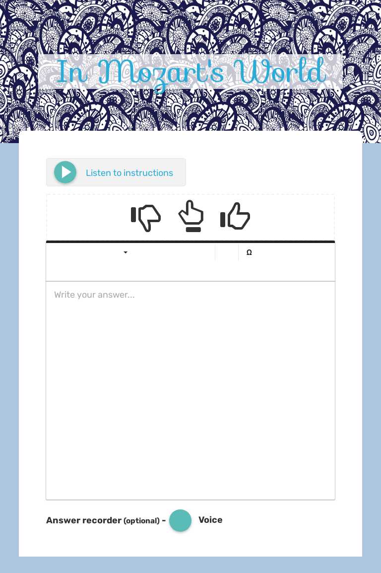 In Mozart's World worksheet preview image