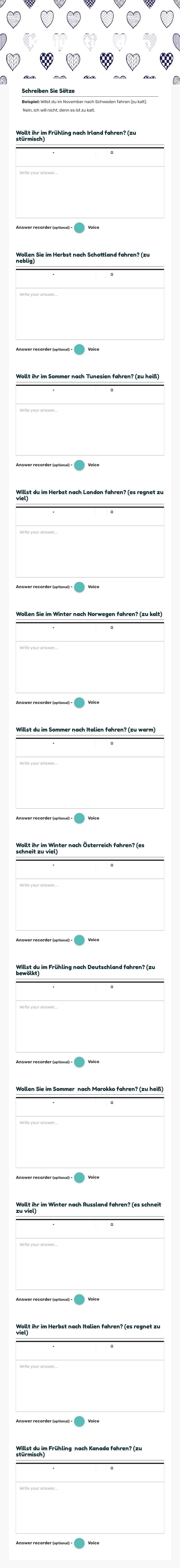 Konjunktion denn worksheet preview image