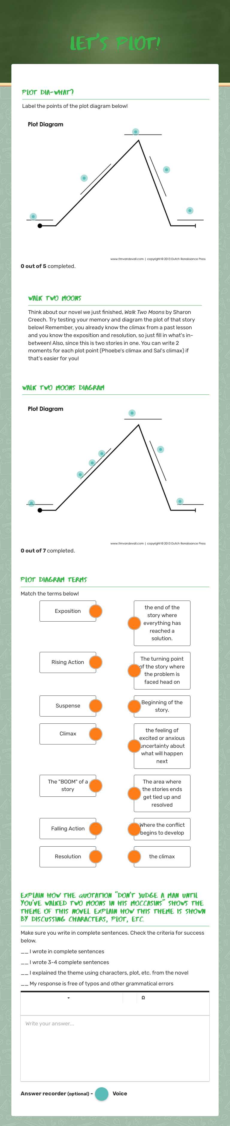 Let's Plot! Grade 7 worksheet preview