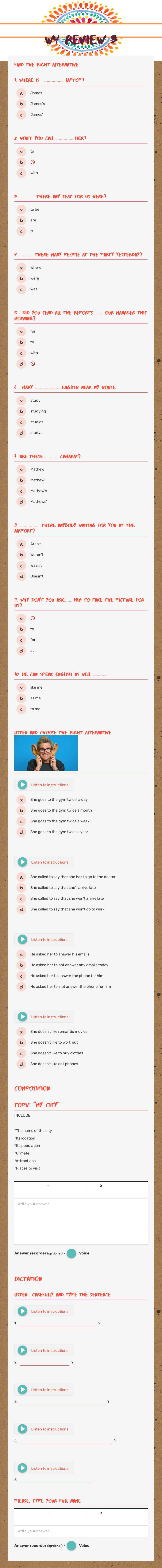 W4 REVIEW 3 worksheet preview image