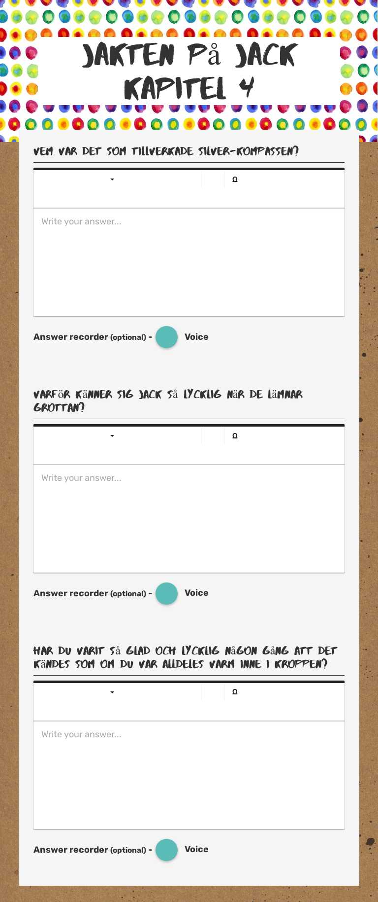 Jakten på Jack Kapitel 4 worksheet preview image