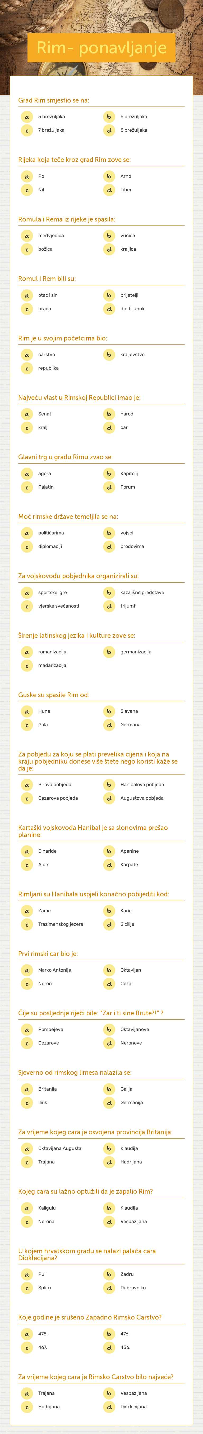 Rim- ponavljanje worksheet preview image