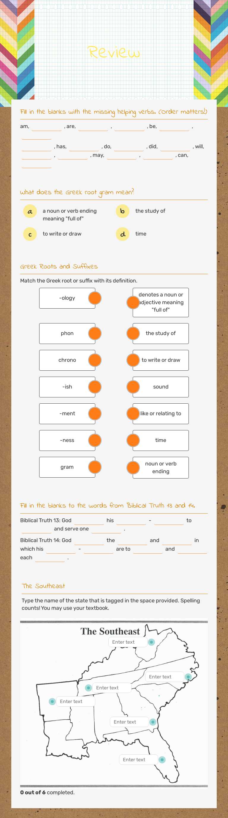 Review Grade 5 worksheet preview