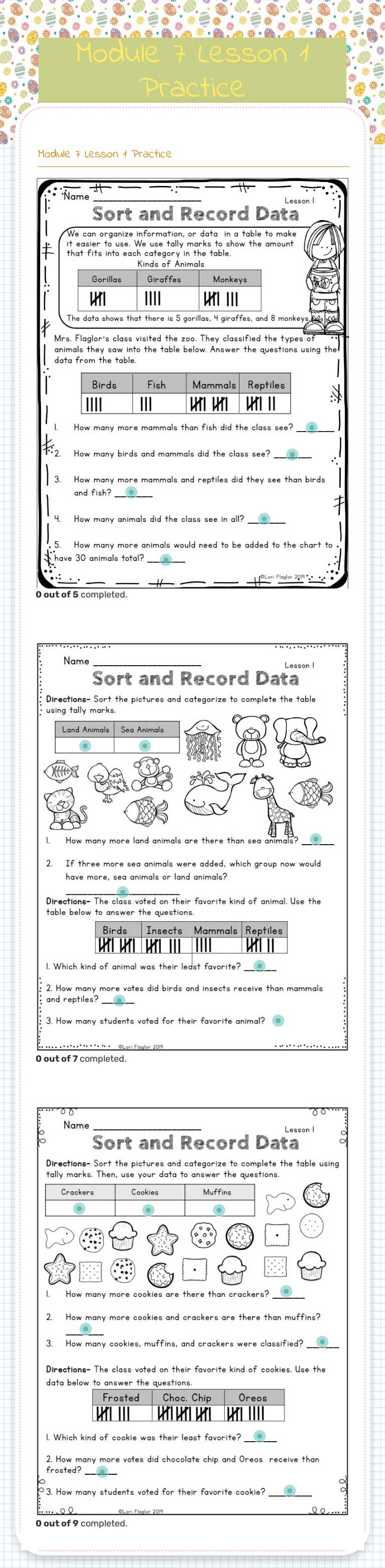Module 7 Lesson 1 Practice Grade 2 worksheet preview