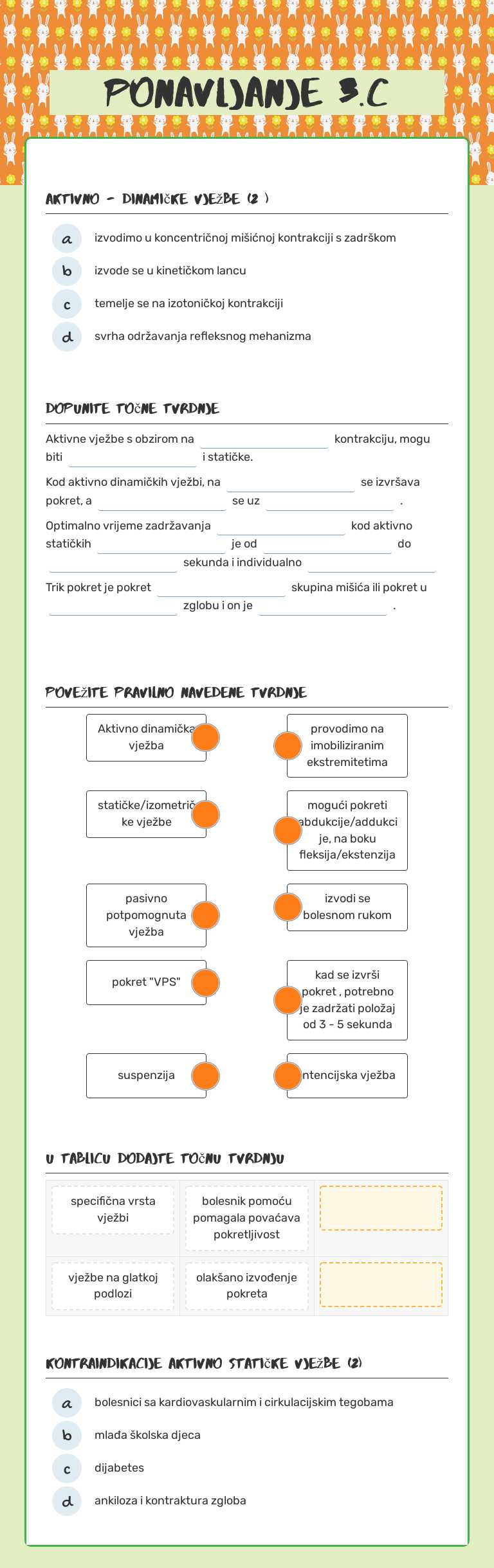 PONAVLJANJE 3.C worksheet preview image