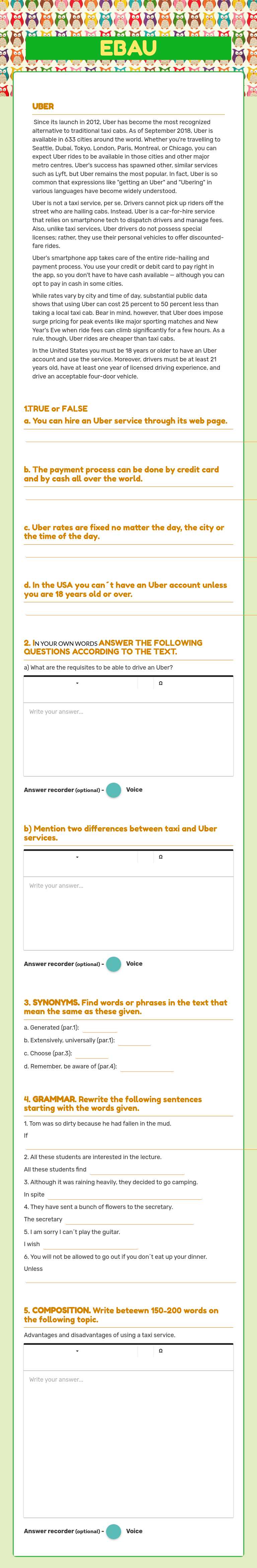 EBAU worksheet preview image