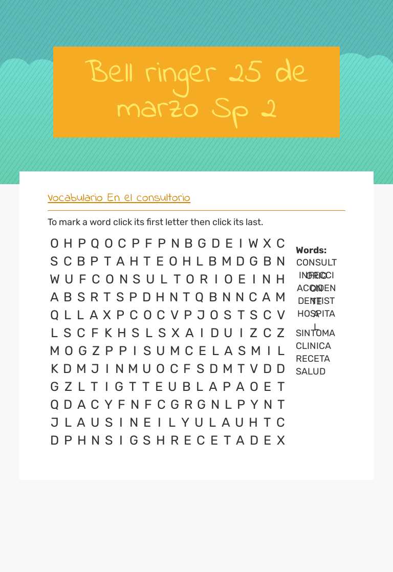 Bell ringer 25 de marzo Sp 2 worksheet preview image