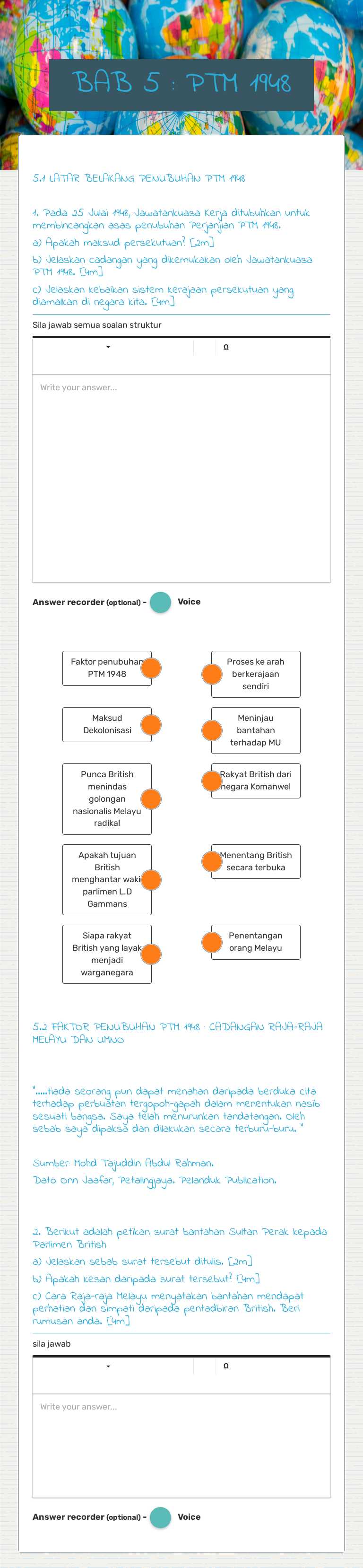 BAB 5 : PTM 1948 worksheet preview image