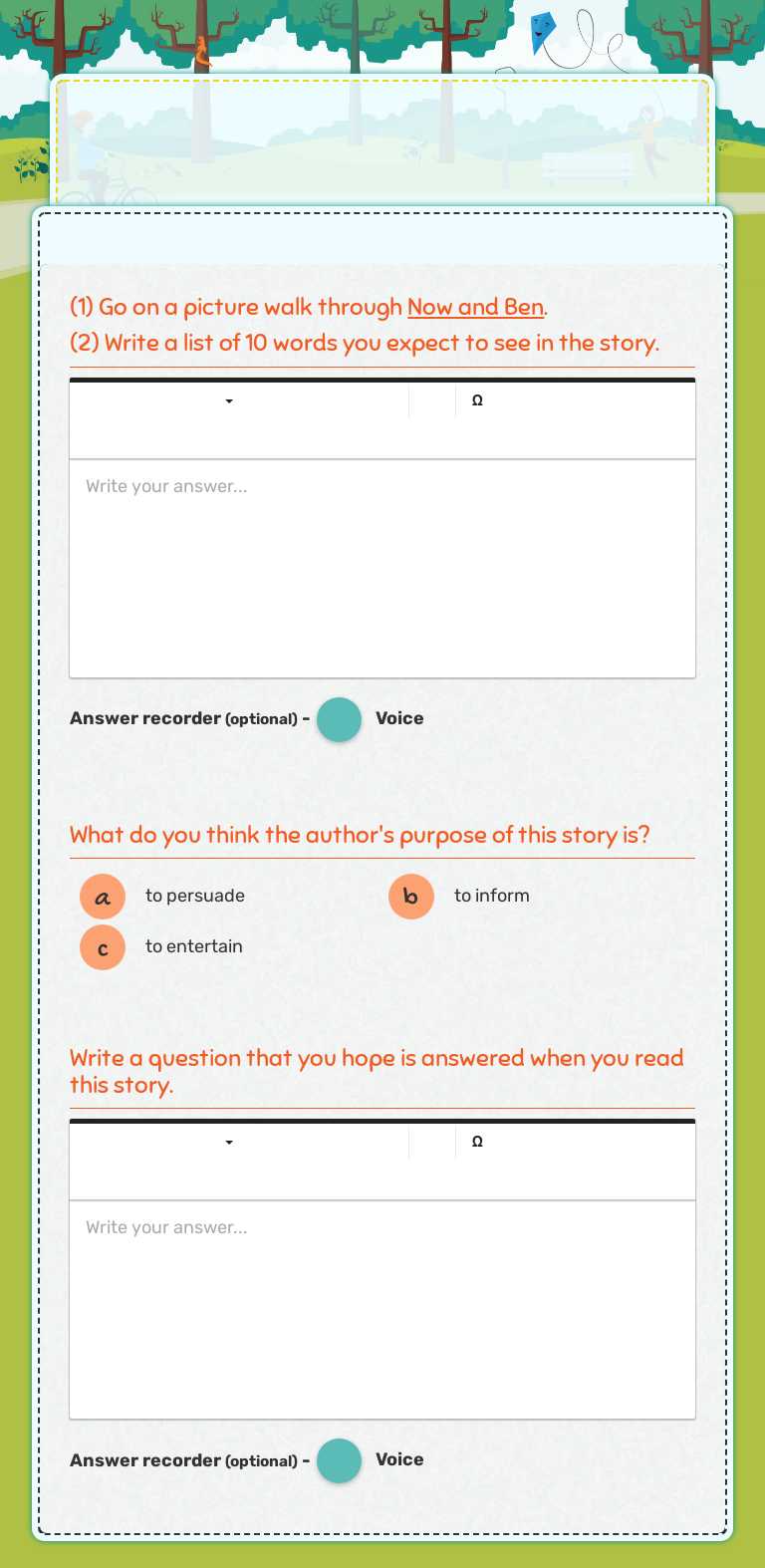 NOw and Ben Preview worksheet preview image