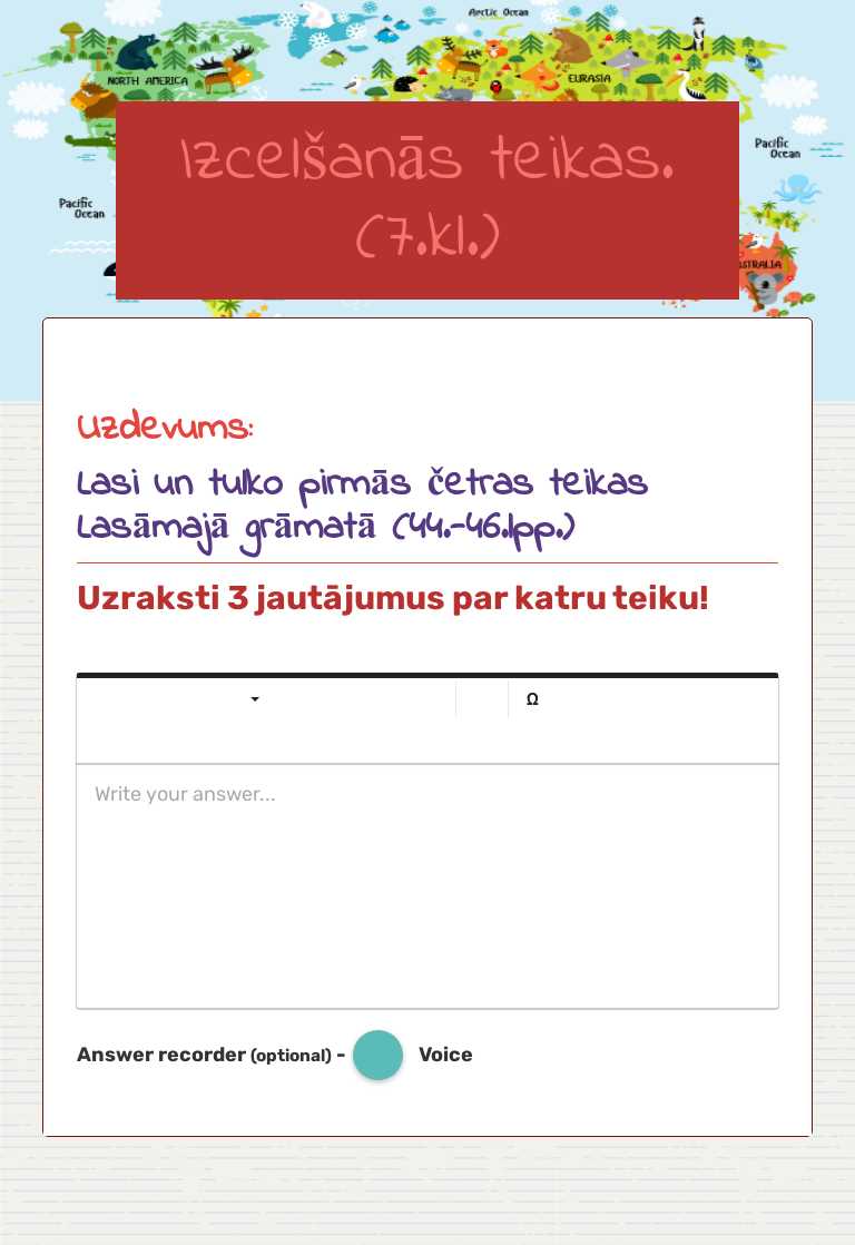 Izcelšanās teikas. (7.kl.) worksheet preview image