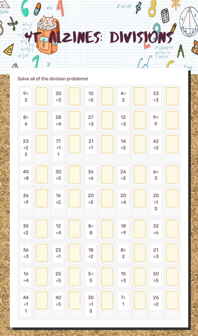 4t Alzines: Divisions worksheet preview image