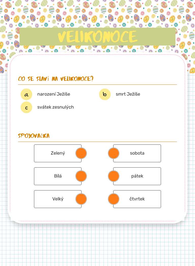 VELIKONOCE worksheet preview image