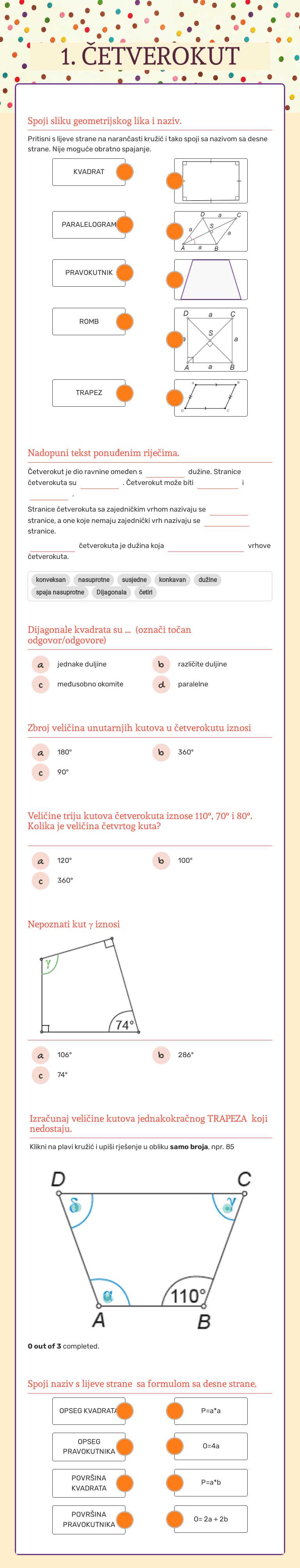 1. ČETVEROKUT worksheet preview image