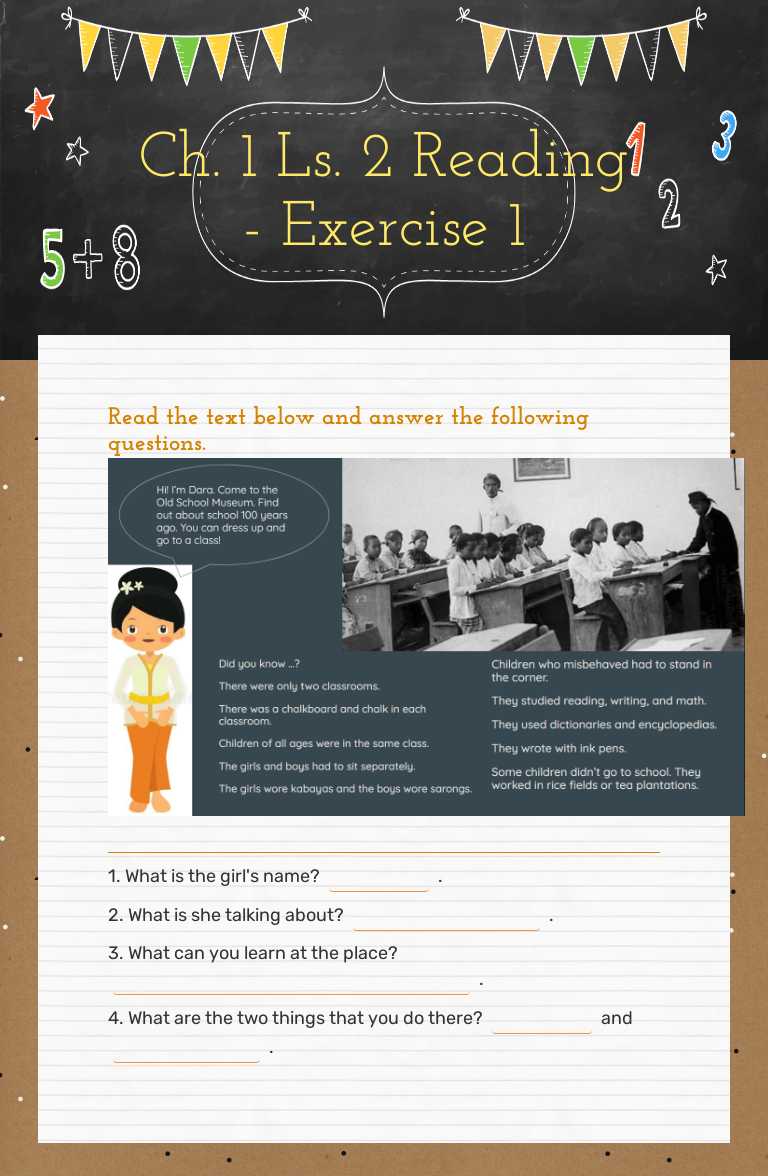 Ch. 1 Ls. 2 Reading - Exercise 1 worksheet preview image