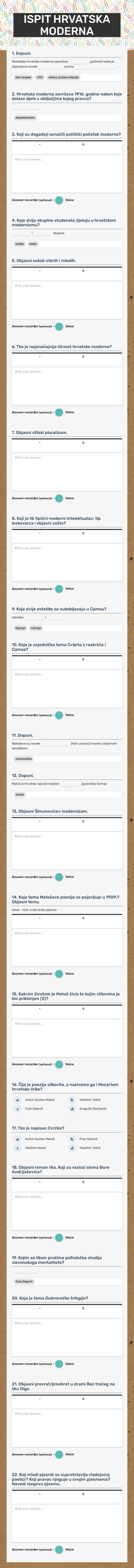 ISPIT
HRVATSKA MODERNA worksheet preview image