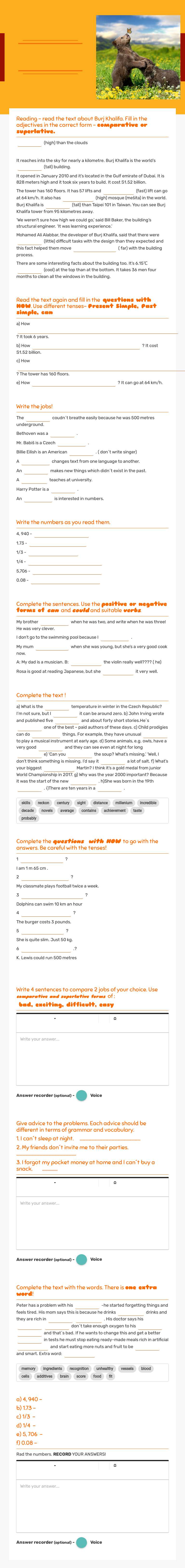 Revision Test Unit 5 EP 2 worksheet preview