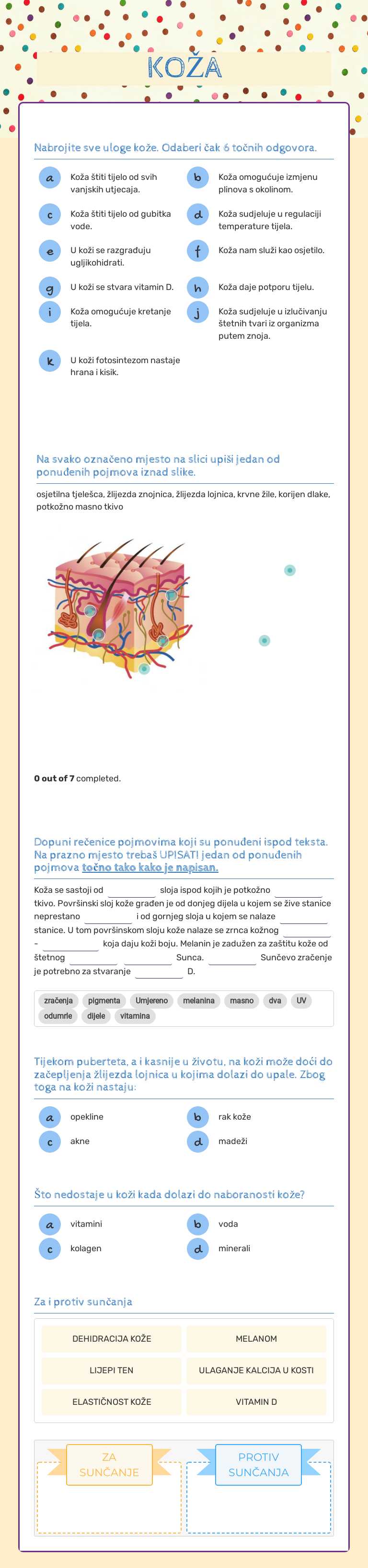 KOŽA worksheet preview image