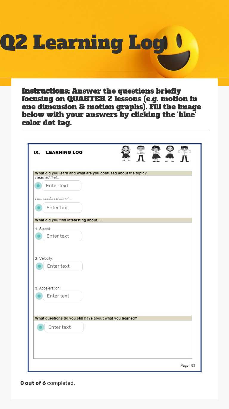 Q2 Learning Log worksheet preview image