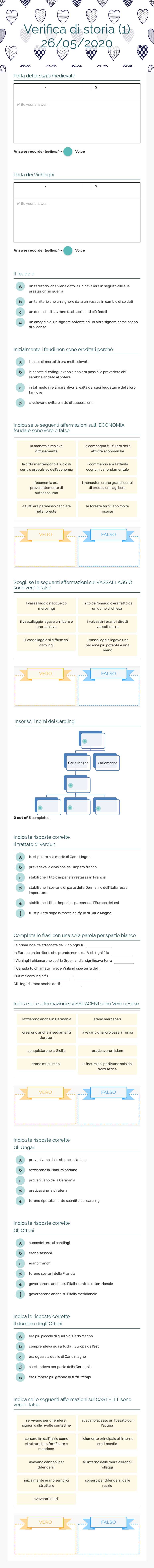 Verifica di storia (1)  26/05/2020 worksheet preview image