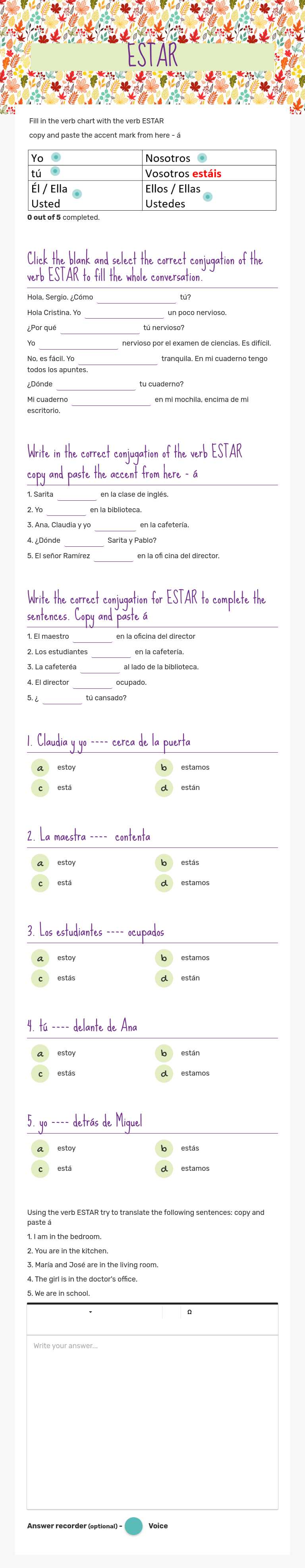 ESTAR worksheet preview image