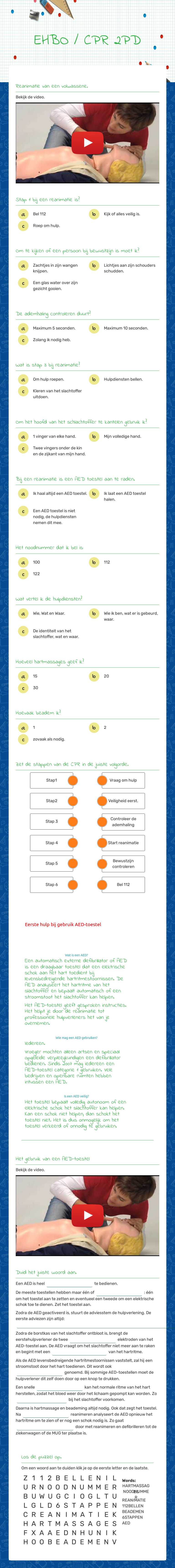 EHBO / CPR
2PD worksheet preview image