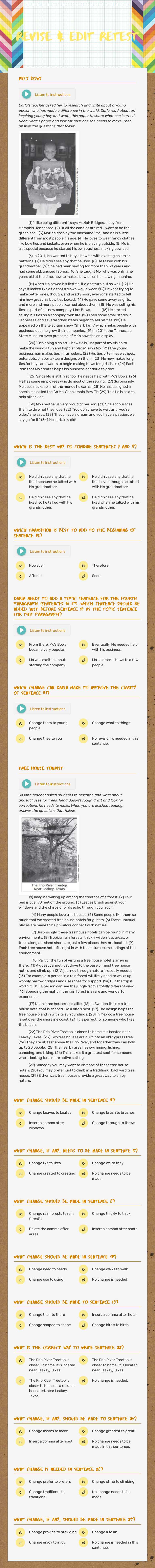 Revise & Edit Retest worksheet preview image