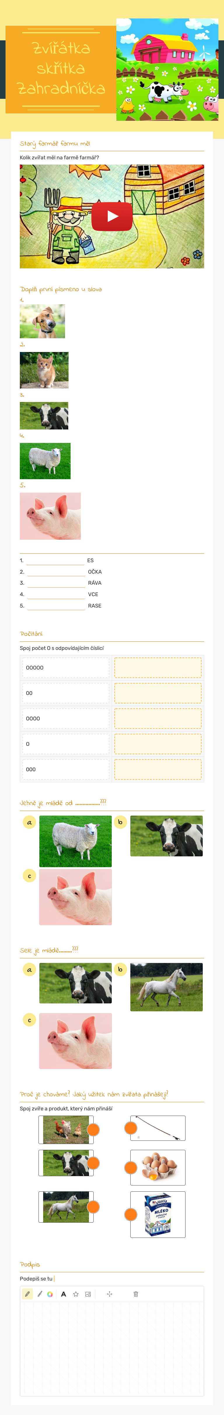 Zvířátka skřítka 
Zahradníčka worksheet preview image