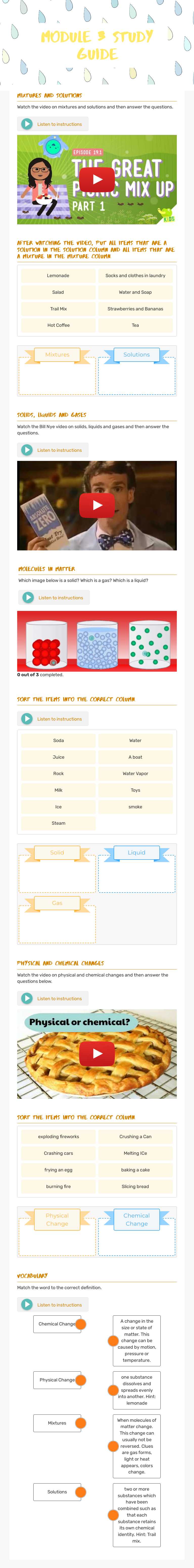 Module 3 Study Guide worksheet preview image