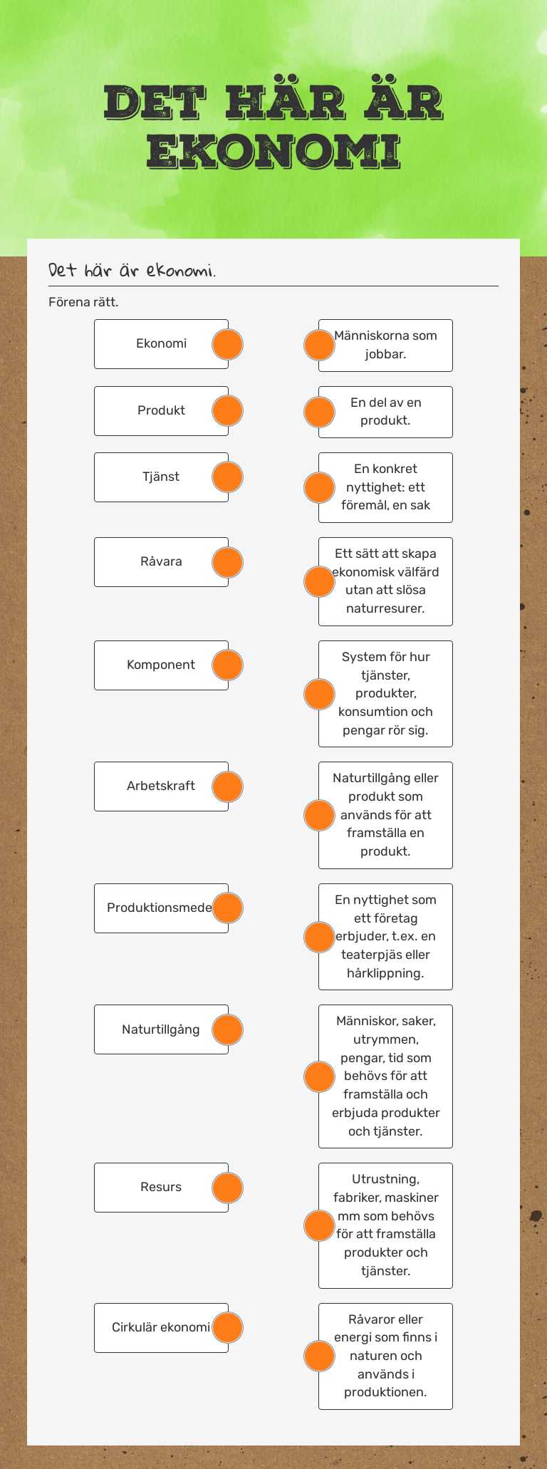 det här är ekonomi worksheet preview image